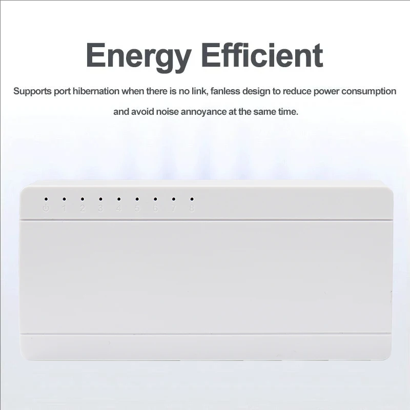 Switch Ethernet Gigabit de 8 portas - Switch de rede de desktop 100/1000Mbps, Plug & Play, MDI/MDIX automático, hub LAN RJ45 para escritório doméstico