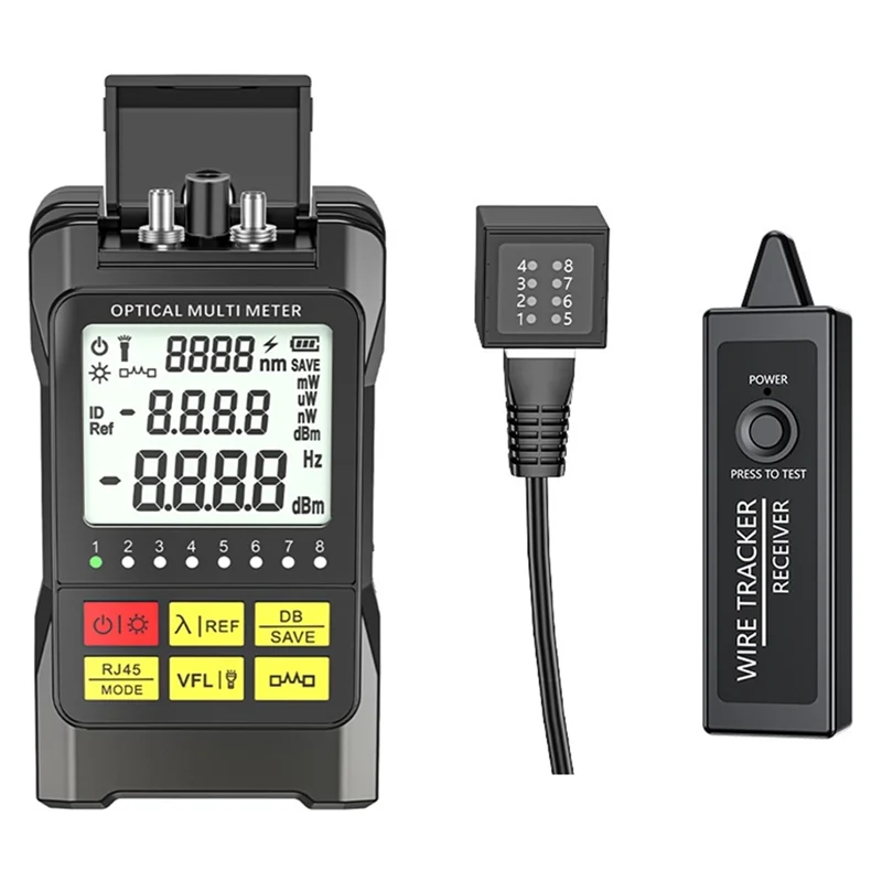 B50B-Fiber Optic Optical Power Meter -70+6 Dbm With Wire Tracker Optical Multimeter Network Fiber Optical Attenuation Tester