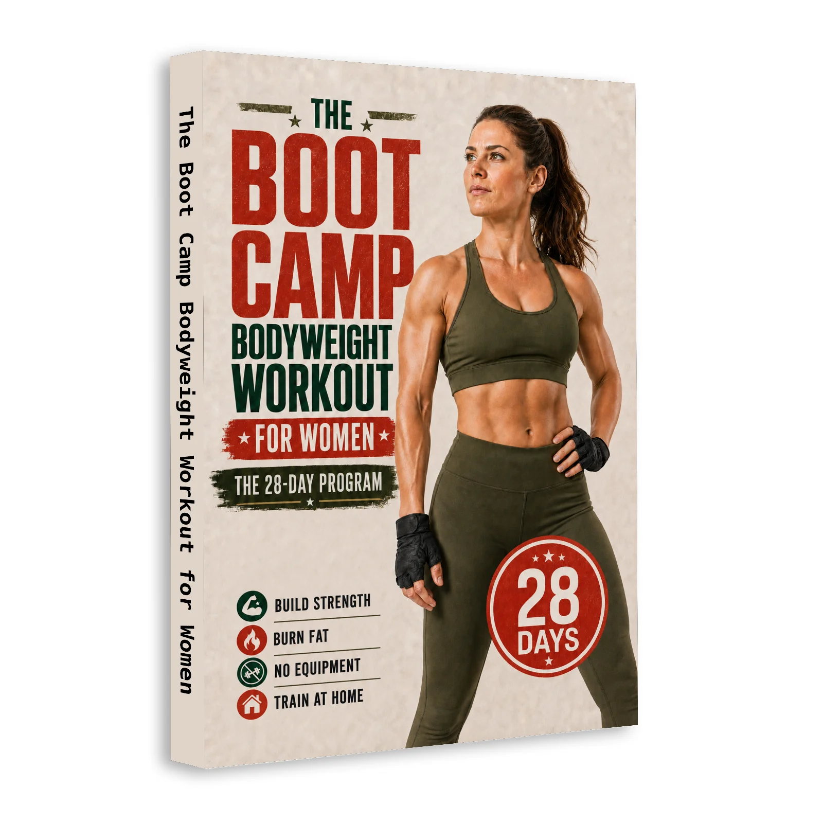 28-Day Female Bodyweight Workout Bootcamp, Home Body Shaping Fitness Training Guide for Women