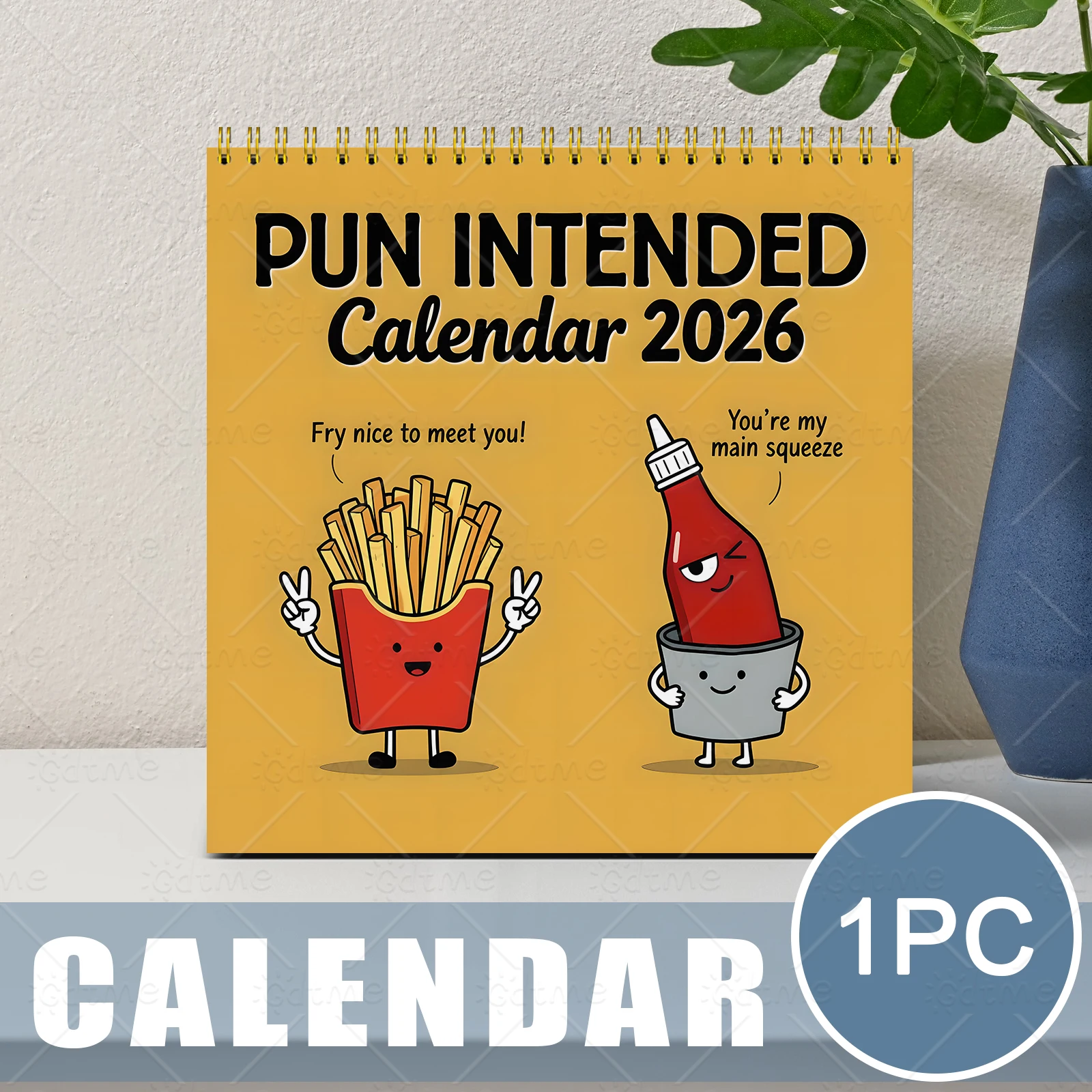 

1 шт. Календарь с ироничным надписью 2026, ежемесячный планер на 12 месяцев, настенный календарь, идеальный подарок на дни рождения, Рождество ﻿