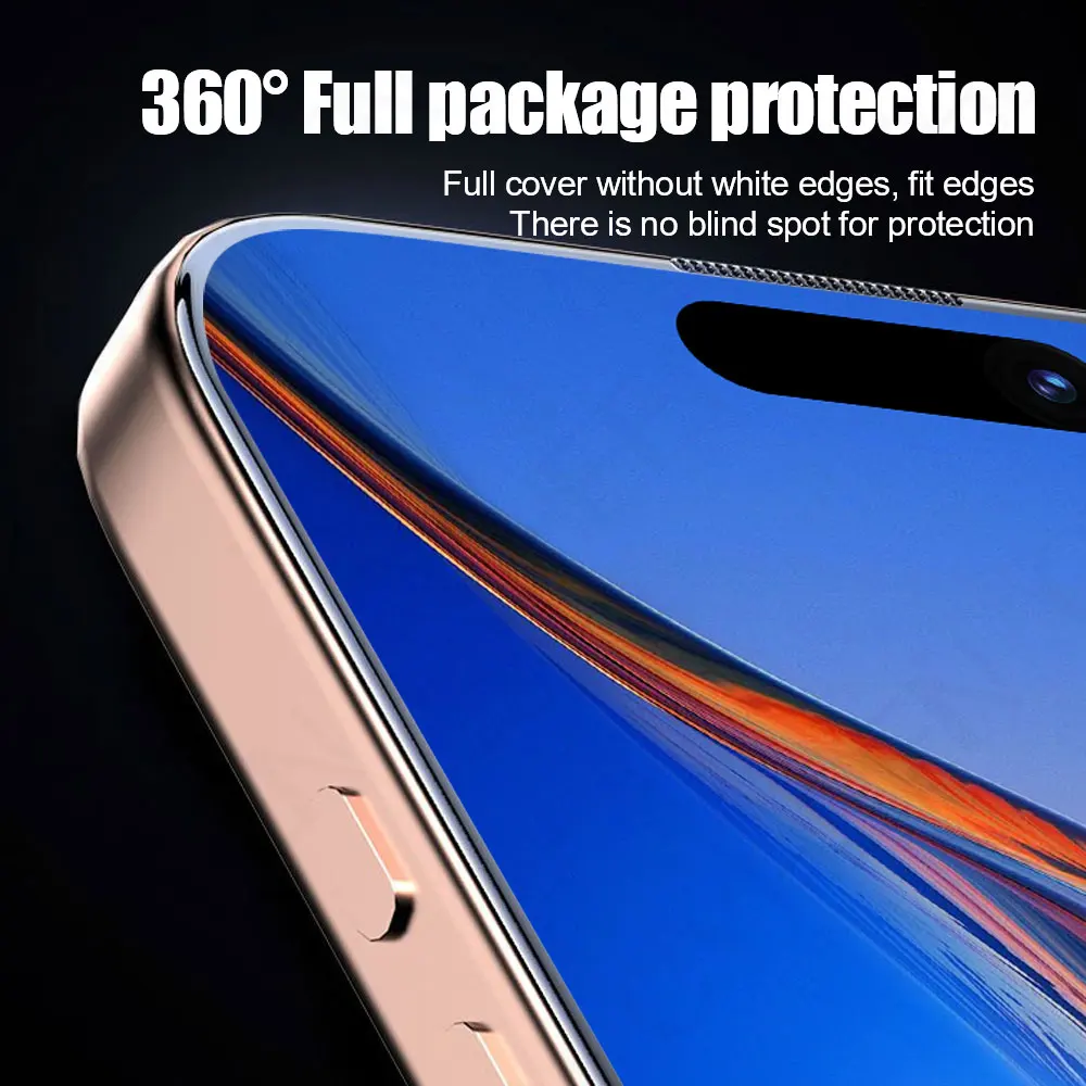 2 قطعة طبقة رقيقة واقية للهواتف الذكية الزجاجية آيفون 17 برو 16 زائد 15 برو ماكس واقي شاشة الهاتف 14 13 الزجاج المقسى 12 11 XS #4