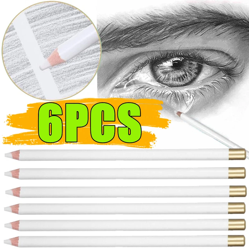

1-6PCS Eraser Pencils Rubber Pen High Precision Pen Shape Erasers for Artists Painting Drawing Manga Highlight School Stationery