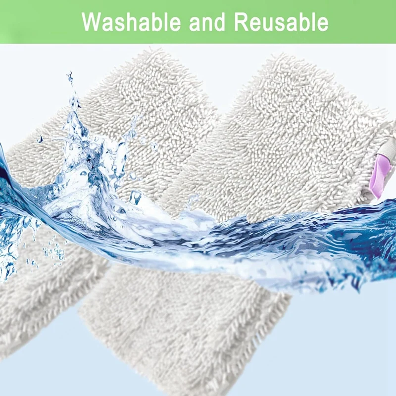 8PCS Replacement Accessories Parts Steam Mop Pads For Shark S3501S3901 S3550 S3601 Series Steam Pocket Mop Pads Machine Washable