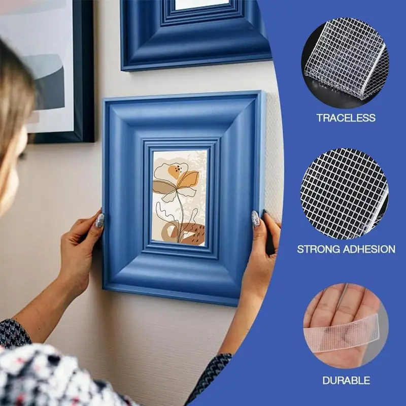 Transparent PET Nano-Grid Double-Sided Adhesive Tape, Super-Strong Removable Waterproof Heavy-Duty Nanotape, Traceless Sticky view 5