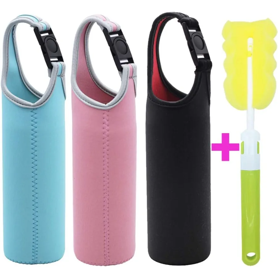 

3 упаковки, 16 унций, 21 унций, неопреновый чехол для бутылки с водой, 16,9 унций, портативный держатель для бутылок, ремень для улицы