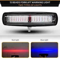 15 Beads Forklift Warning Light 30W LED Safety Light Red/Blue Zone Light DC12-80V for Forklift Truck Warehouse Safety
