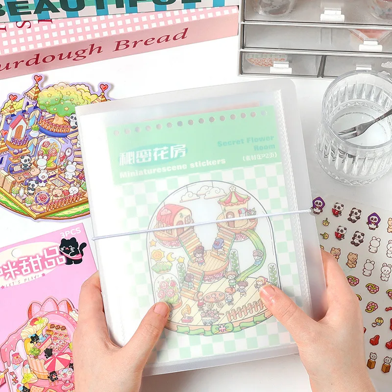 Large-capacity single-sided double-compartment sticker storage album photo album commemorative album card album small card