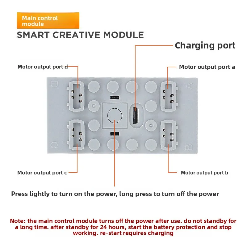 مكعبات بناء متوافقة مع جهاز تحكم عن بعد ذو 8 قنوات مع بطارية ليثيوم لأجزاء MOC Technic PF #4