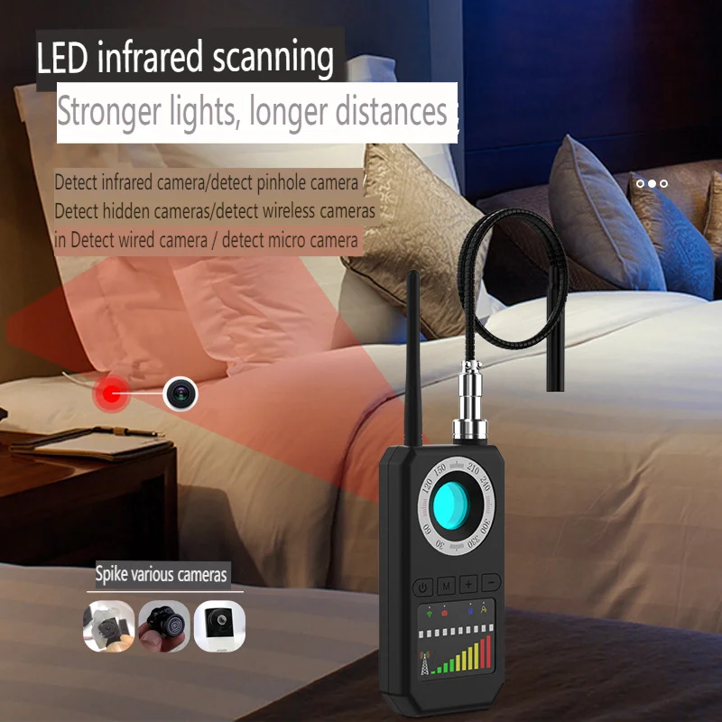 Ak700 Hoge Gevoeligheid Scanning Draadloze Signaaldetector Anti-Monitoring En Anti-Luisterdetector Anti-Positionering Tracker