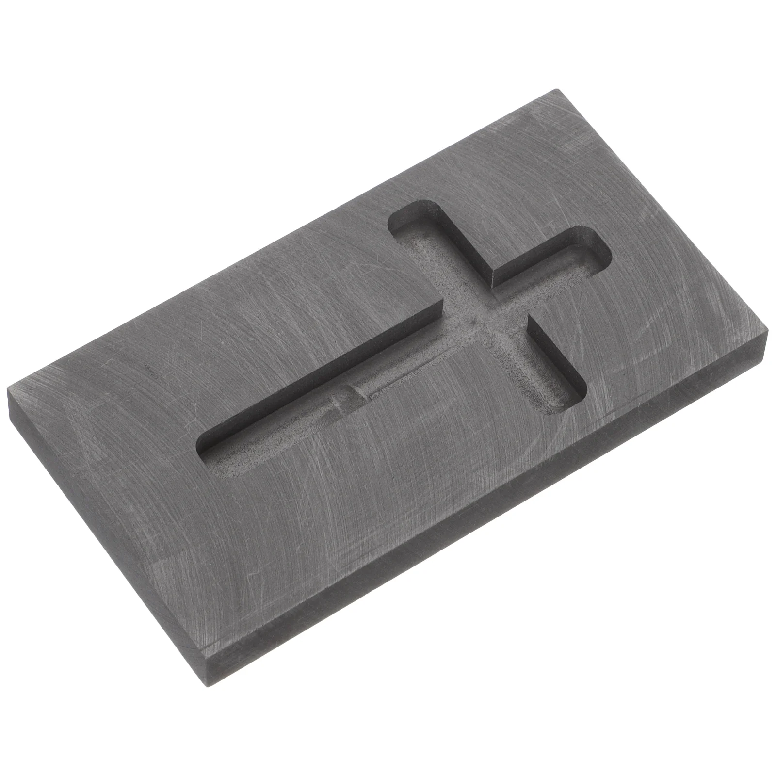 

Concrete Mold Cross Gold DIY Sterling Silver Test Black Graphite Casting Melting Ingot