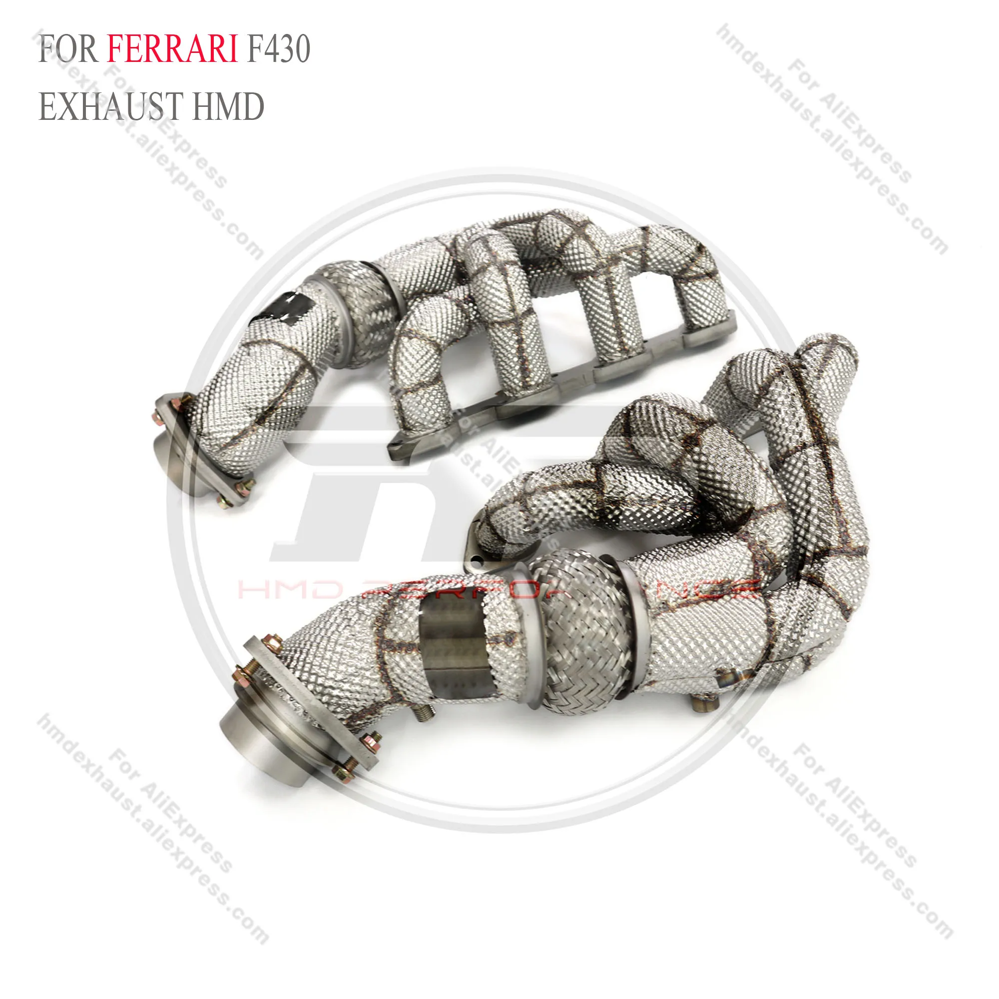 HMD Exhaust System Stainless Steel Performance manifold for Ferrari F430 4.3L With Heat Shield without catalysis