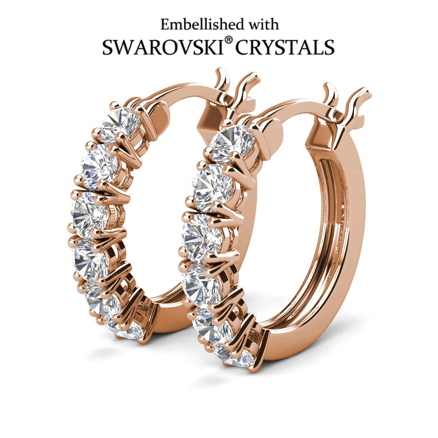 

Винтажные серьги-кольца с линейным узором, украшенные кристаллами Swarovski, сверкающие хрустальные серьги-кольца, роскошный дизайн, ювелирные изделия