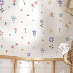 Cartoon Flowers Wall Stickers for Kids Room Wall Decals Living Room Furniture Baby Room Decor Bedroom Decoration