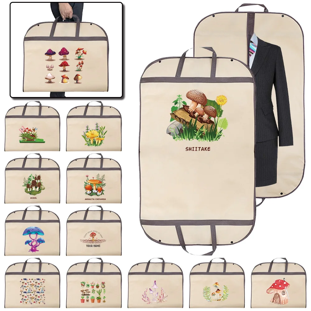 

Clothes Organizer Wedding Wardrobe needments: Mushroom Print Series Garment Bags for Jacket Coat Plastic Tote Cover