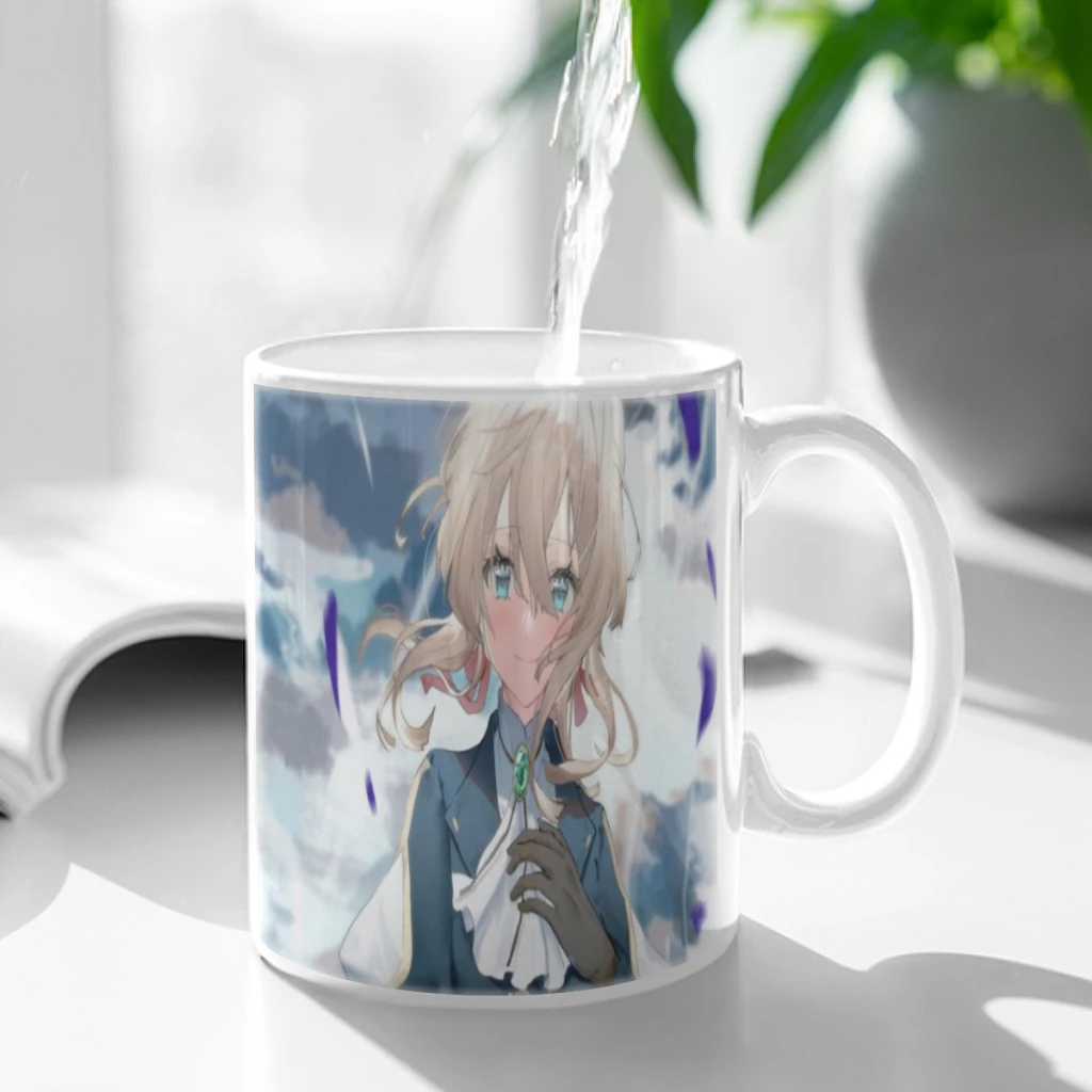 Hot Anime Violet Evergarden Ceramic Mug Cute Coffee Tea Milk Stave Mugs And Cups with Handle Novelty Gifts