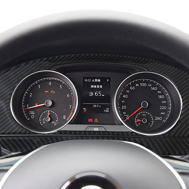 Carbon Fiber Texture Car Styling Center Console Dashboard Speedometer Panel Cover Fram For VW Golf 7 GTI R GTE GTD MK7 2013-2019