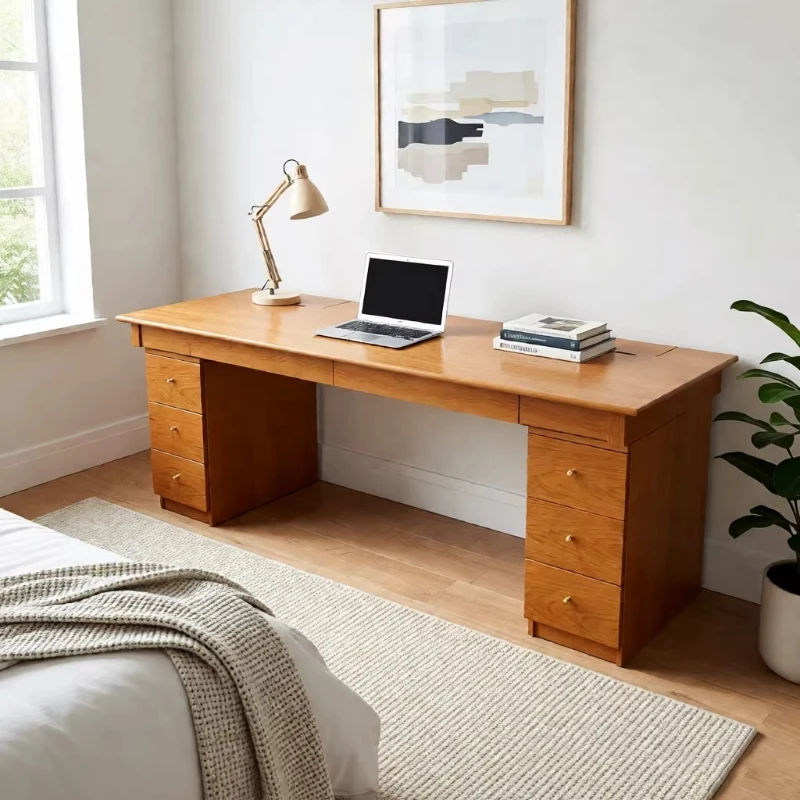 Cherry Wood Villa Office Desks Minimalist Design Modern Vanity Office Desks Advanced Homestay Furniture Schreibtisch Ls40bgz