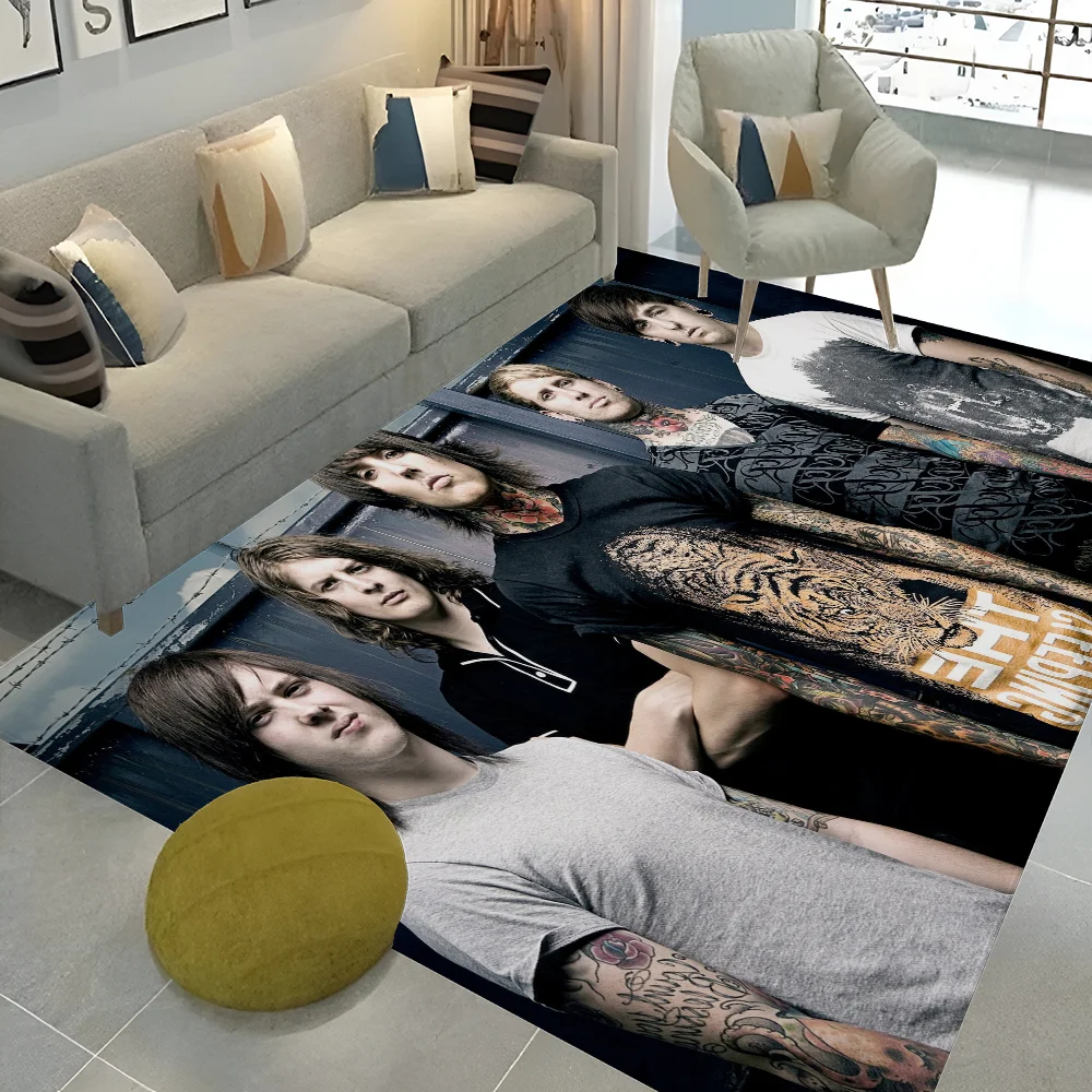 Bring Me The h-horizons BMTH alfombra de baño antideslizante, cojín de tira larga de agua, Felpudo de bienvenida