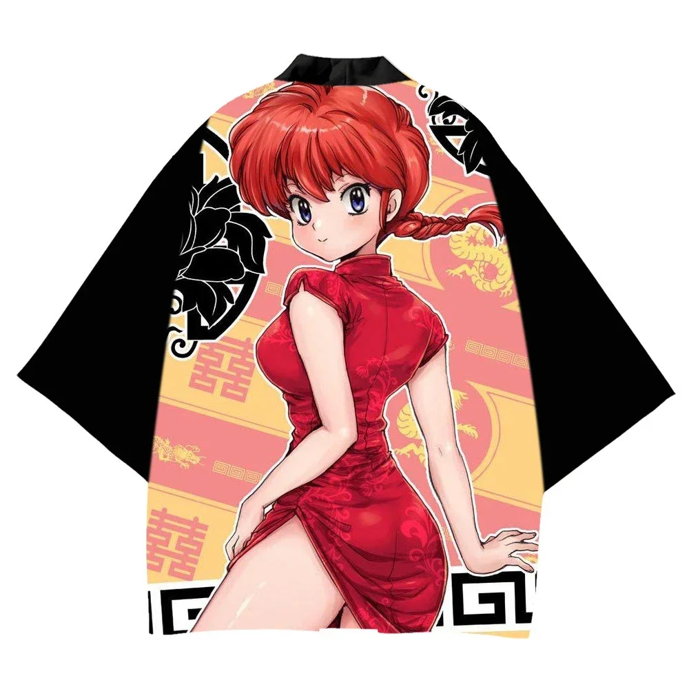 3D Print Yukata Anime Japan Cosplay Costume Kimono Ranma 1/2 Figure For Men Harajuku Traditional Streetwear Ranma