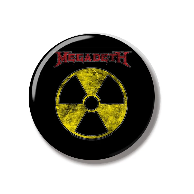 44MM Nuclear Metal Rock Band Pin Soft Button Pin Jewelry Creative Badge Cartoon Brooch Lapel Pin Canvas Bag Backpack Decoration