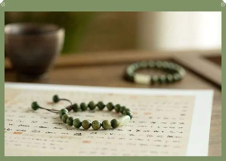 خشب الصندل الطبيعي 8 مللي متر سوار البوذية التبتية للجنسين مسبحة مجوهرات خشبية