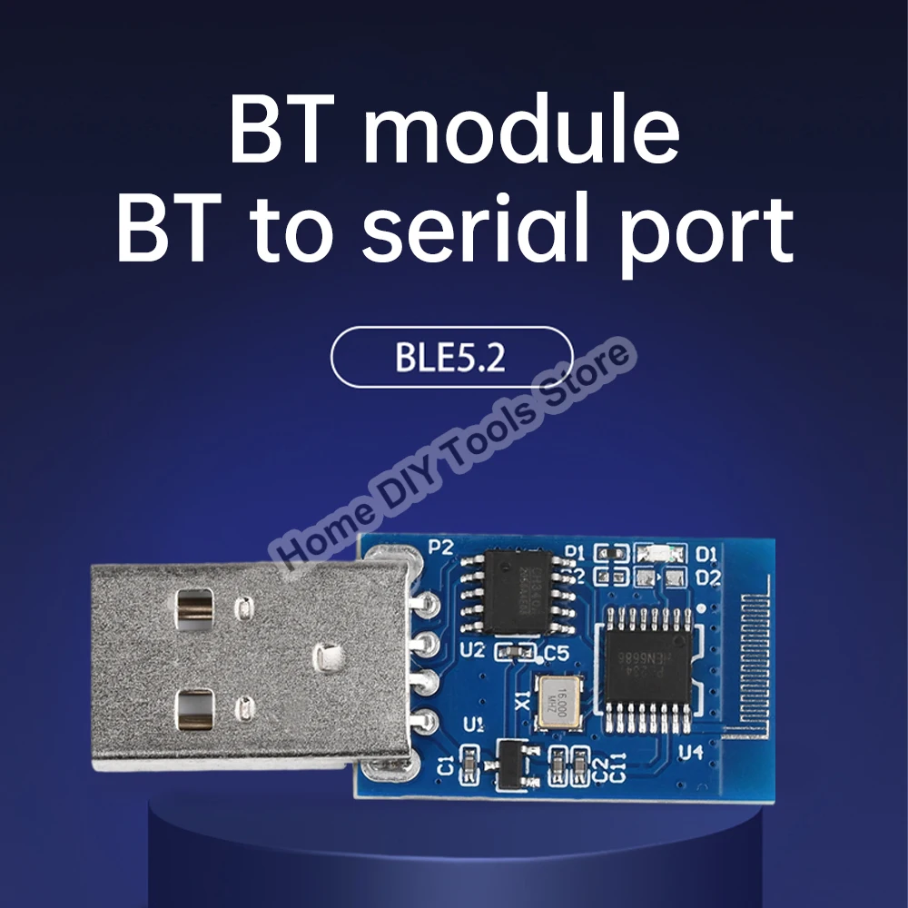 BLE5.2 Bluetooth Serial Port Module ECB02C BLE Serial Port Transparent Transmission Module USB Interface Secondary Development