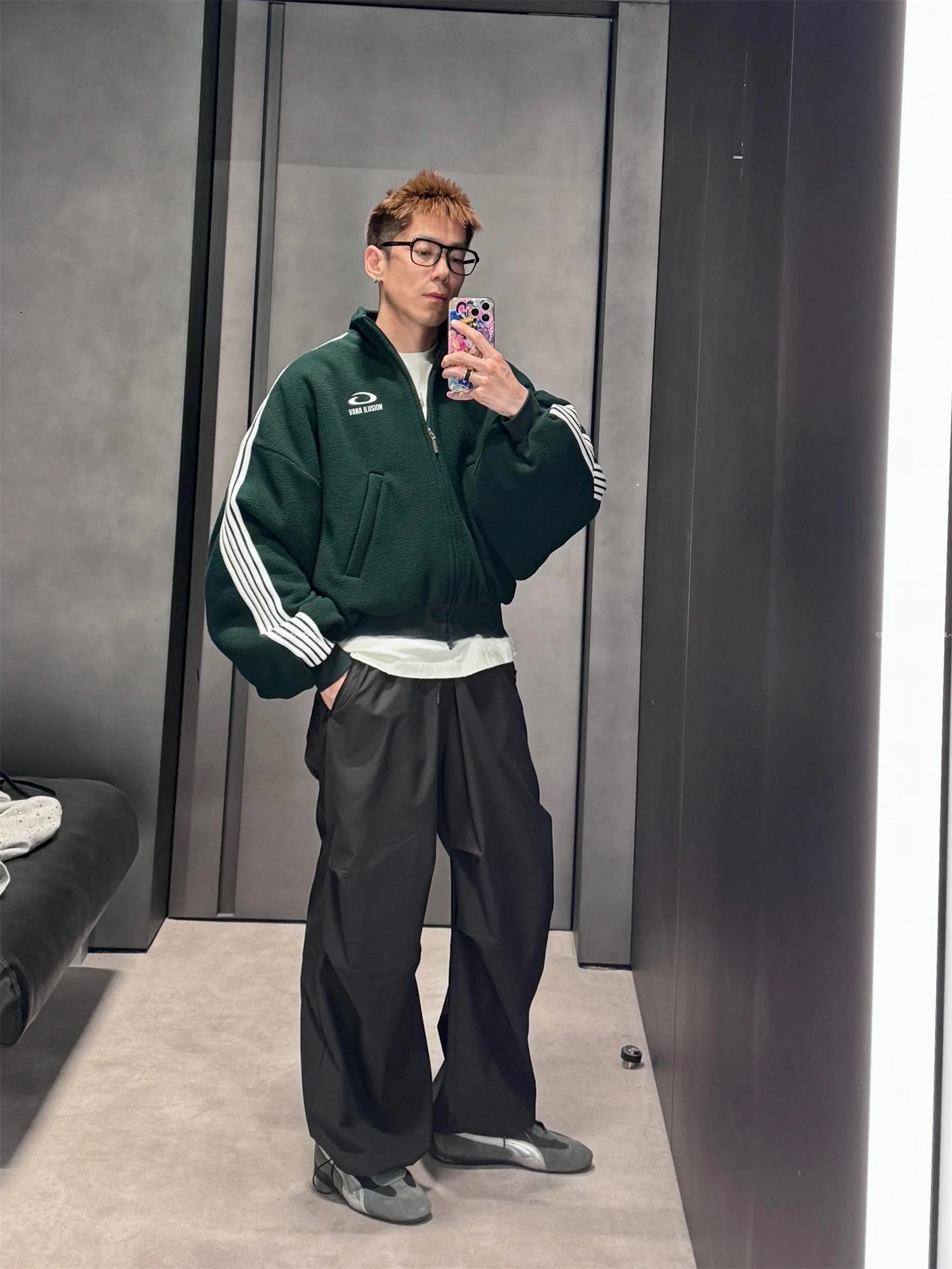 

Толстовка на молнии VANA ILUSION серии Five Bars с модным буквенным принтом, верхняя одежда для мужчин и женщин