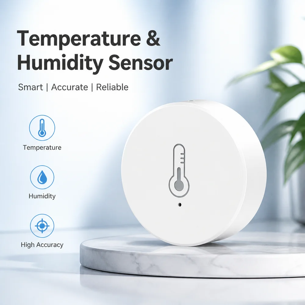 Temperature Humidity Sensor for Tuya Zigbee Smart Life APP Remote Monitor Long Standby Thermometer Hygrometer for Wine Cabinets