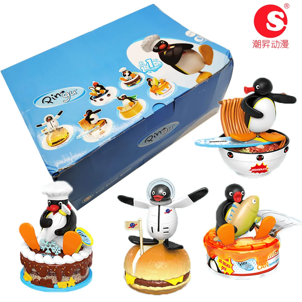 

NEW Original Pingu Super Cute Fun Scene Series Blind Box Gashapon Toys Cute Desktop Decoration Surprise Holiday Gifts for Girls