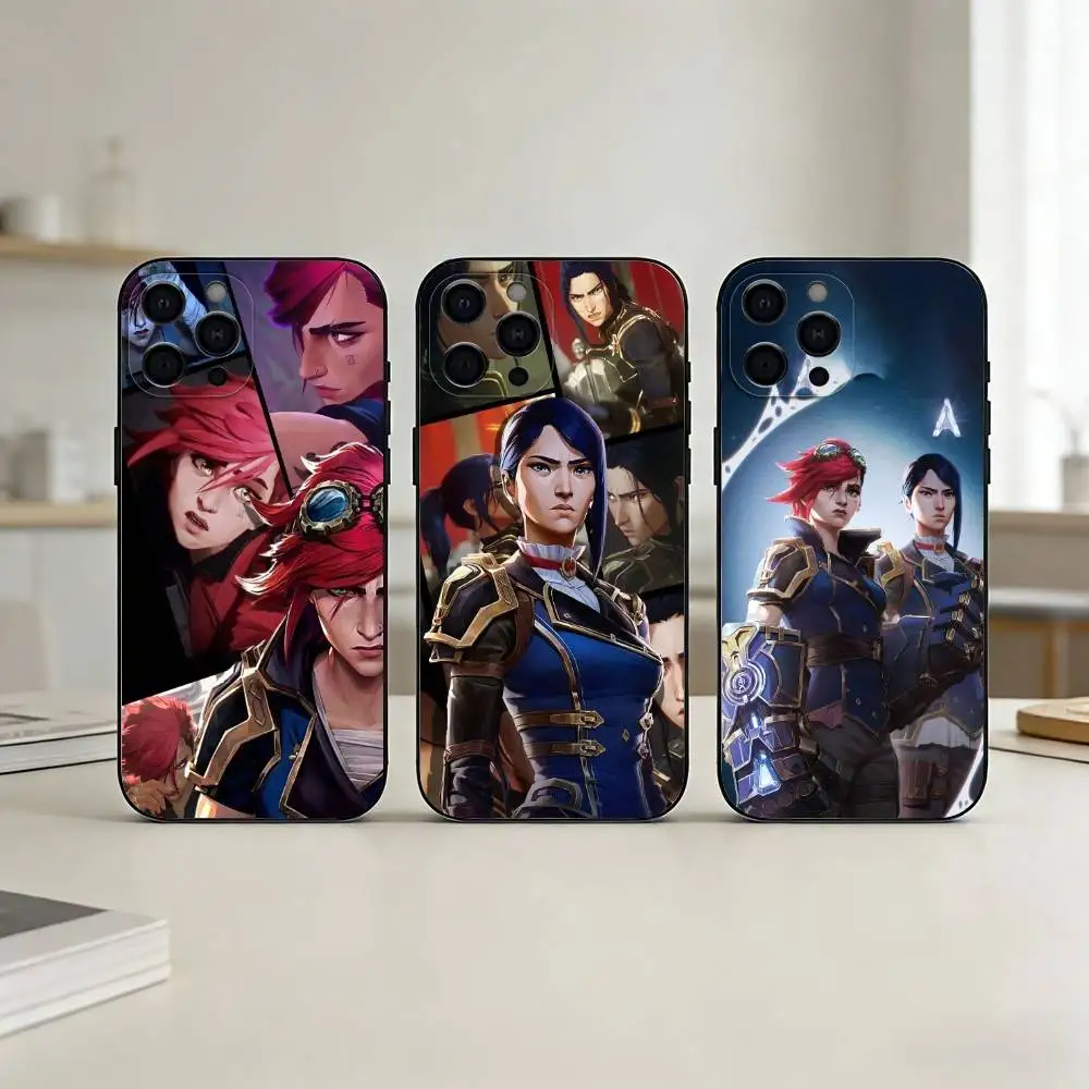 

A-arcane vi caitlyn Phone Case Silicone black Soft For IPhone 17,16,15,14,13,12,11,SE,Plus Pro Max