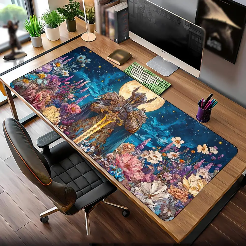 Magnificent Armored Knight Large Gaming Mouse Pad Desk Mat Gaming Mats Anti-Slip Durable Offices Accessories Keyboard Mouse Mat