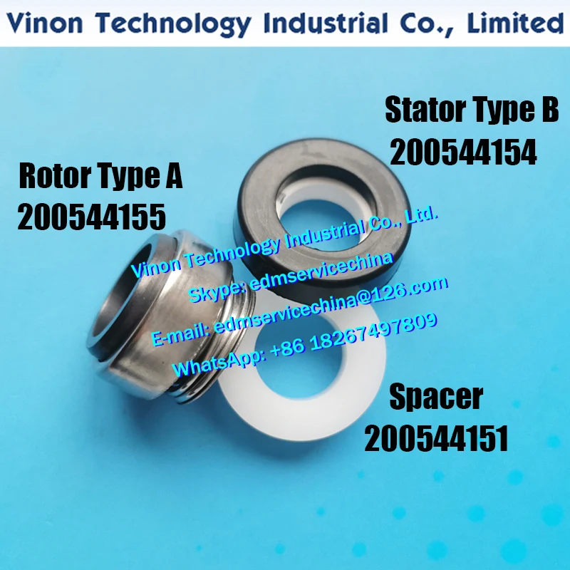 200544155, 544.155 Rotor Typ A. 200544154, 544.154 Stator Typ B. 200544151, 544.151 Abstandshalter ROBOFIL 230,240,330,440,640,CUT200 – Detail 1