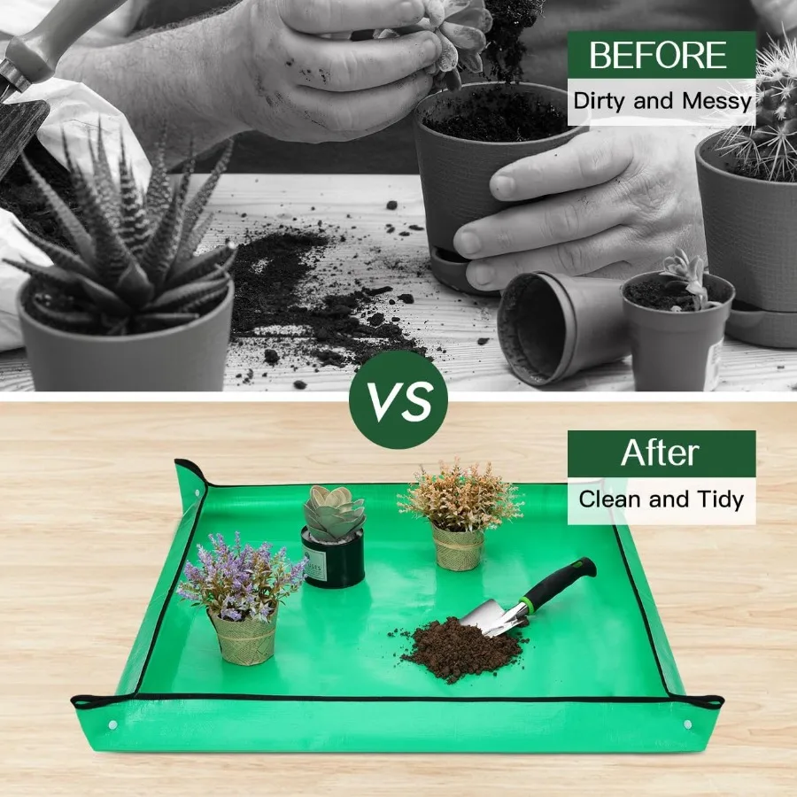 مجموعة أدوات البستنة شديدة التحمل مكونة من 8 قطع مع قبضة مطاطية غير قابلة للانزلاق وحقيبة حديقة كبيرة من سبائك الألومنيوم للزراعة الخارجية مثالية لـ