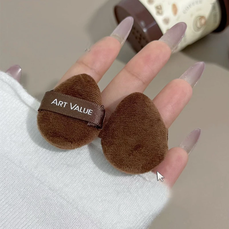 Mini Vinger Poederdons 5 stks/pak Make-Up Poederdons Losse Super Zachte Make-Up Blender Bladerdeeg Luchtkussen Foundation Spons Gereedschap