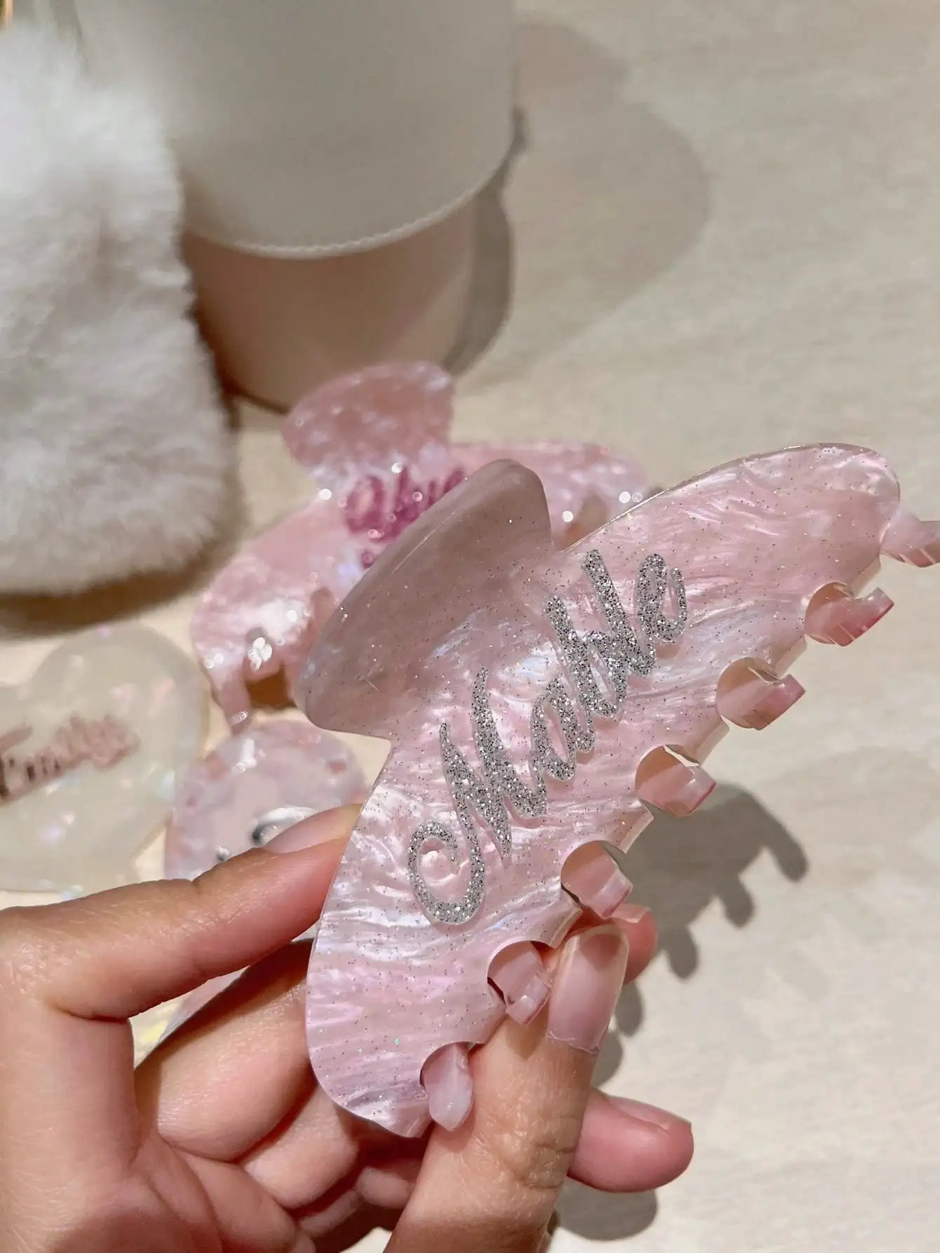 

Personalized DIY Hair Clip Female, Hair Claw, Bride, Bridesmaid, Durable, Colorful, Cute, Y2K, For Birthdays, For Weddings