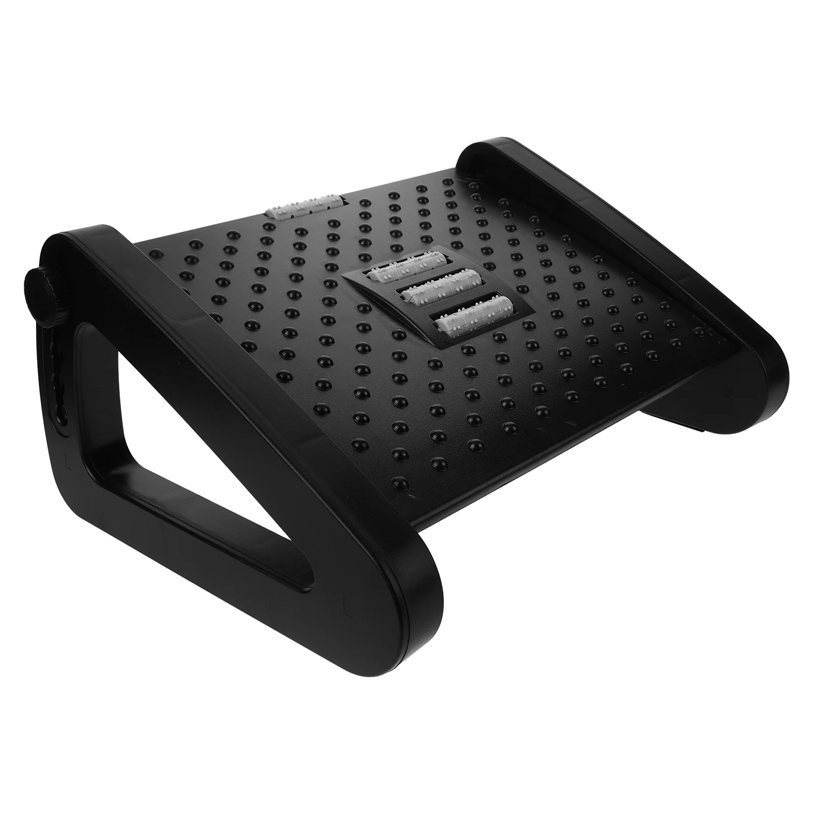 

Sturdy Massage Foot Pedal Anti-Slip Footstool Ergonomic Non-Slip Plastic Adjustable Strong Load-Bearing Portable for Under
