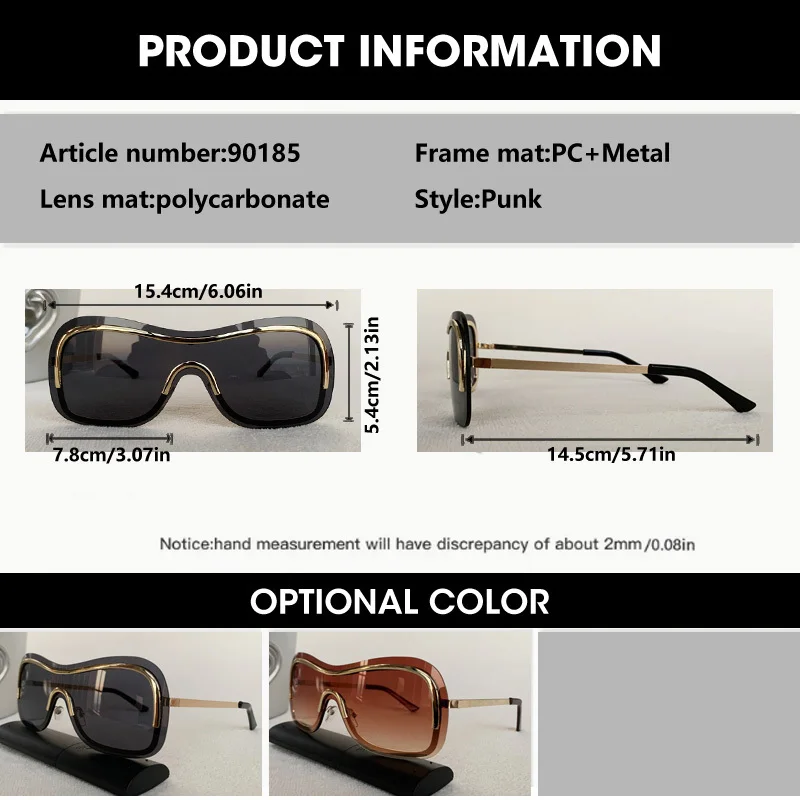 OCYCO 2026 Sonnenbrille: Neue modische, stilvolle, randlose Metall-Sonnenbrille für Herren und Damen – coole Pose, trendiges Design – Detail 2