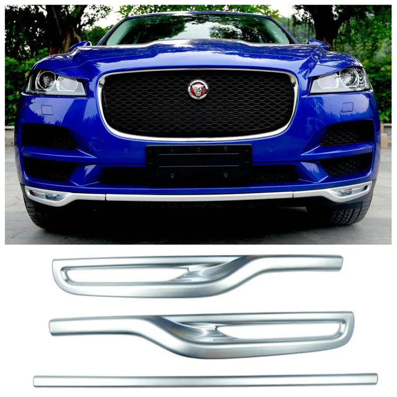 

High Quality 3 Pieces / 1 Set ABS Bumper Front Racing Grille Bar Trim For Jaguar F-Pace 2016 2017 2018 2019 2020 2021