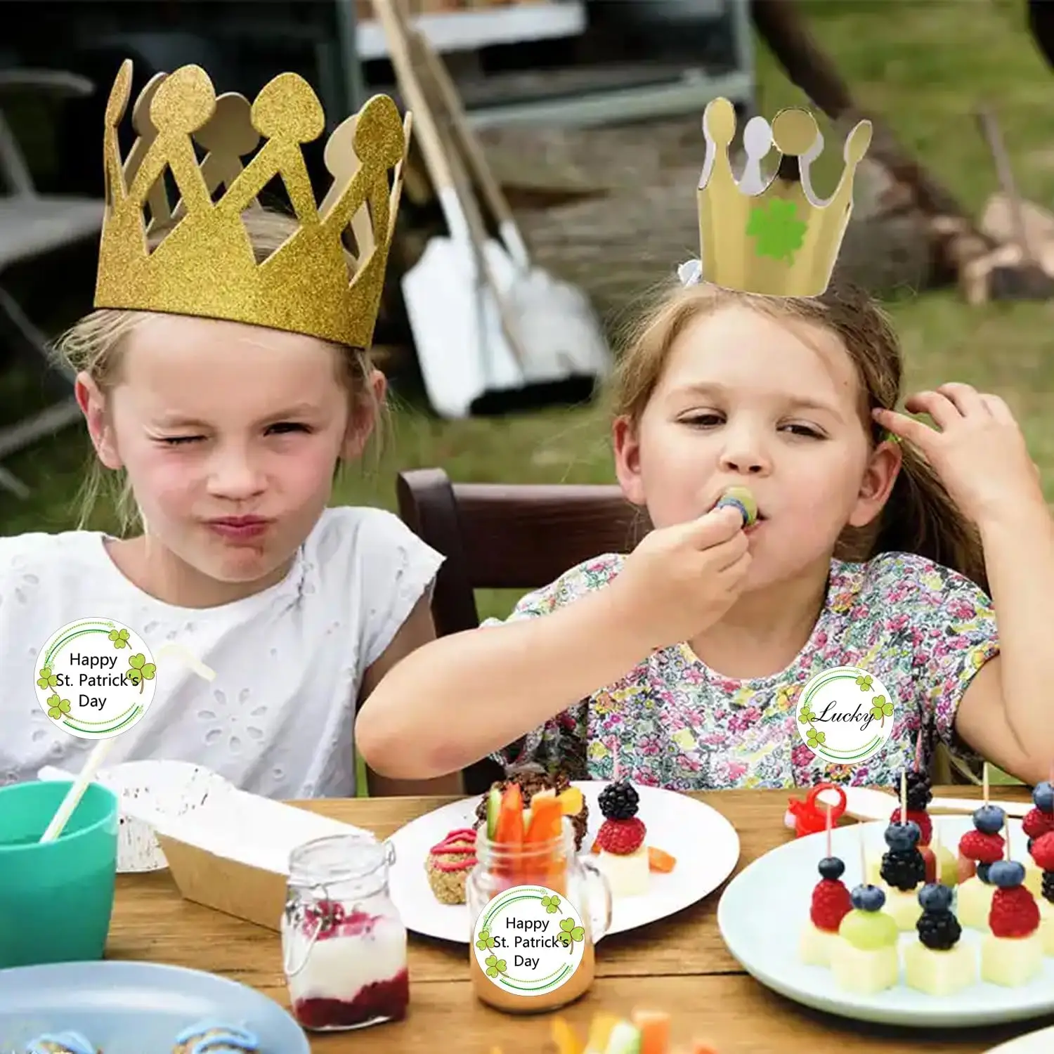 t. Patrick's Day Sticker 2 Inch Direct Thermal Labels Name Tag Thermal Labels Clover Stickers Printer Labels for Small Business