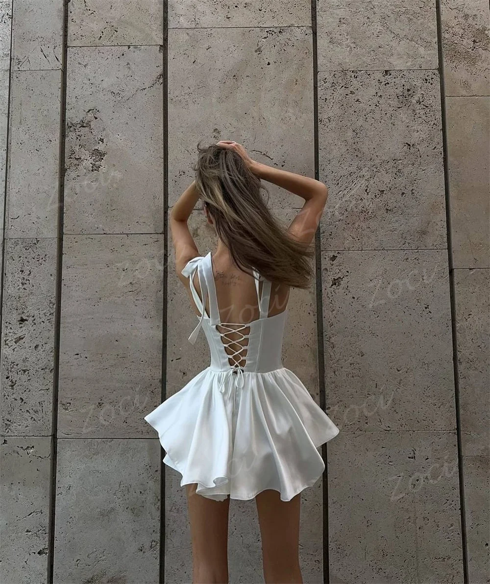 Zoci bez ramiączek czarne krótkie Mini sukienki balowe Spaghetti pasek dziewczyna sukienka na powrót do domu kobiety specjalne okazje sukienki na przyjęcie dostosowane