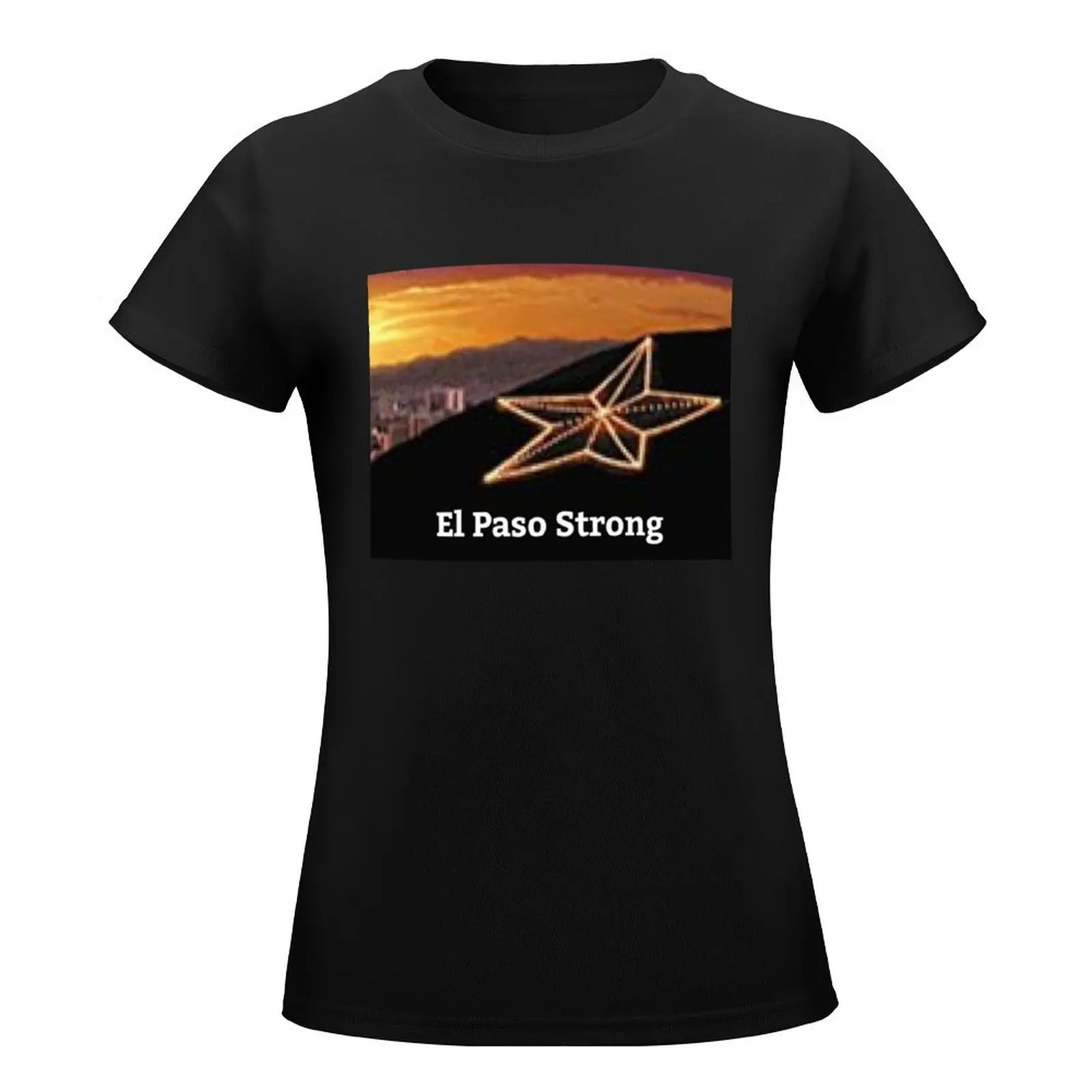 El Paso Strong star T-Shirt kawaii clothes hippie clothes tops korean fashion white t shirts for Women