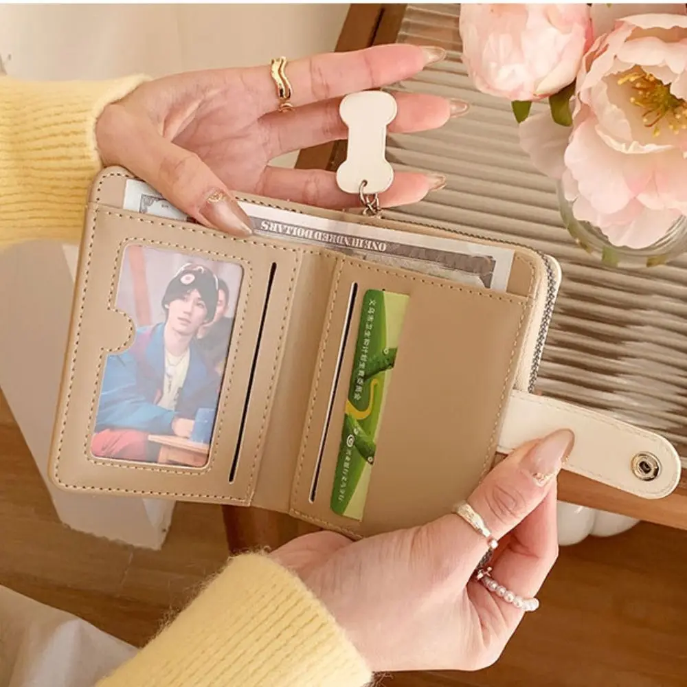 Portable Embroidery Dachshund Dog Wallet PU Leather Cute Leather Card Holder Fashion Multiple Card