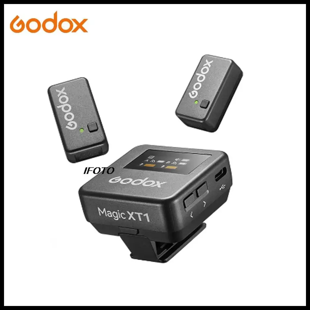 GODOX Magic XT1 Duo 2.4GHz 200M Wireless Microphone System Support Digital Audio Recording Live Streaming Radio Mic