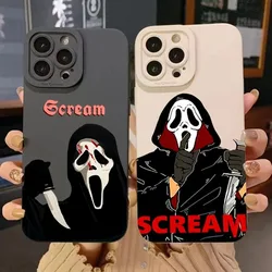 Ghostface Scream Terror Horror Silicone Phone Case For iPhone 15 14 13 12 11 Pro Max mini X XR XS 7 8 15 Plus SE 2020 Soft Cover