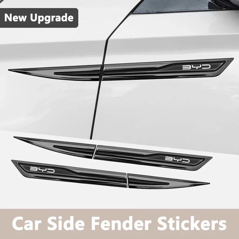 Car Door Fender Side Blade Badge For BYD Leopard 5 8 Song Plus Yuan Pro Seal U Body Protective 2pcs Metal Sticker Accessorie