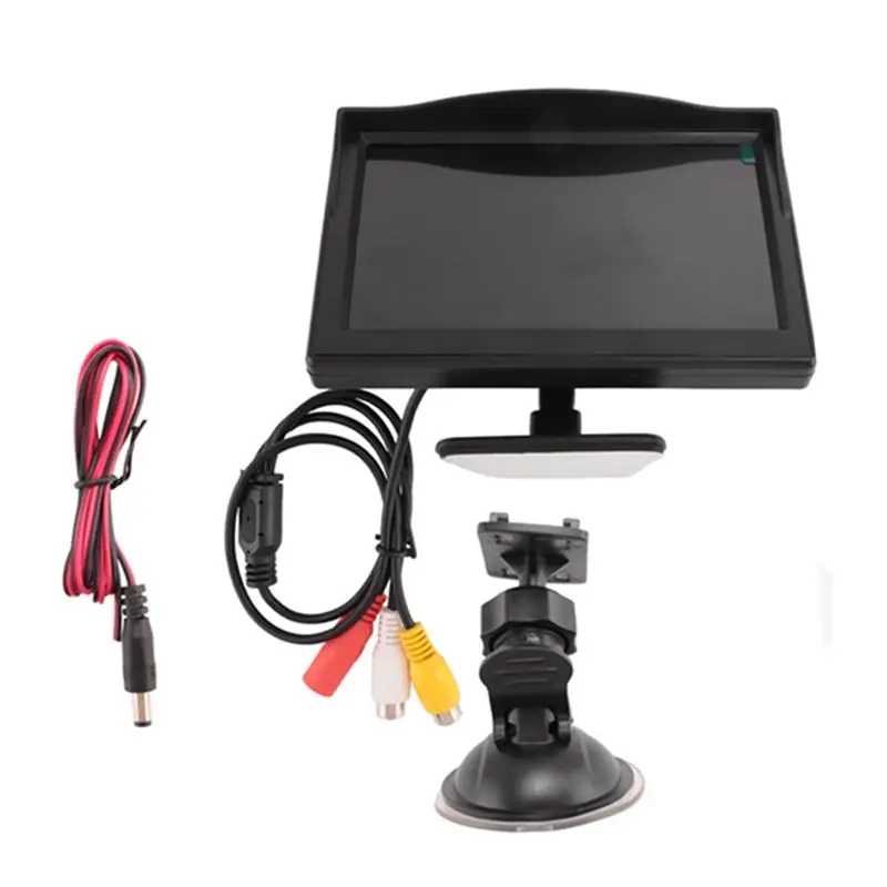 Durable 3 Set 5 Inch 800X480 TFT LCD HD Screen Monitor With Dual Mounting Bracket For Car Backup Camera/Rear View/DVD
