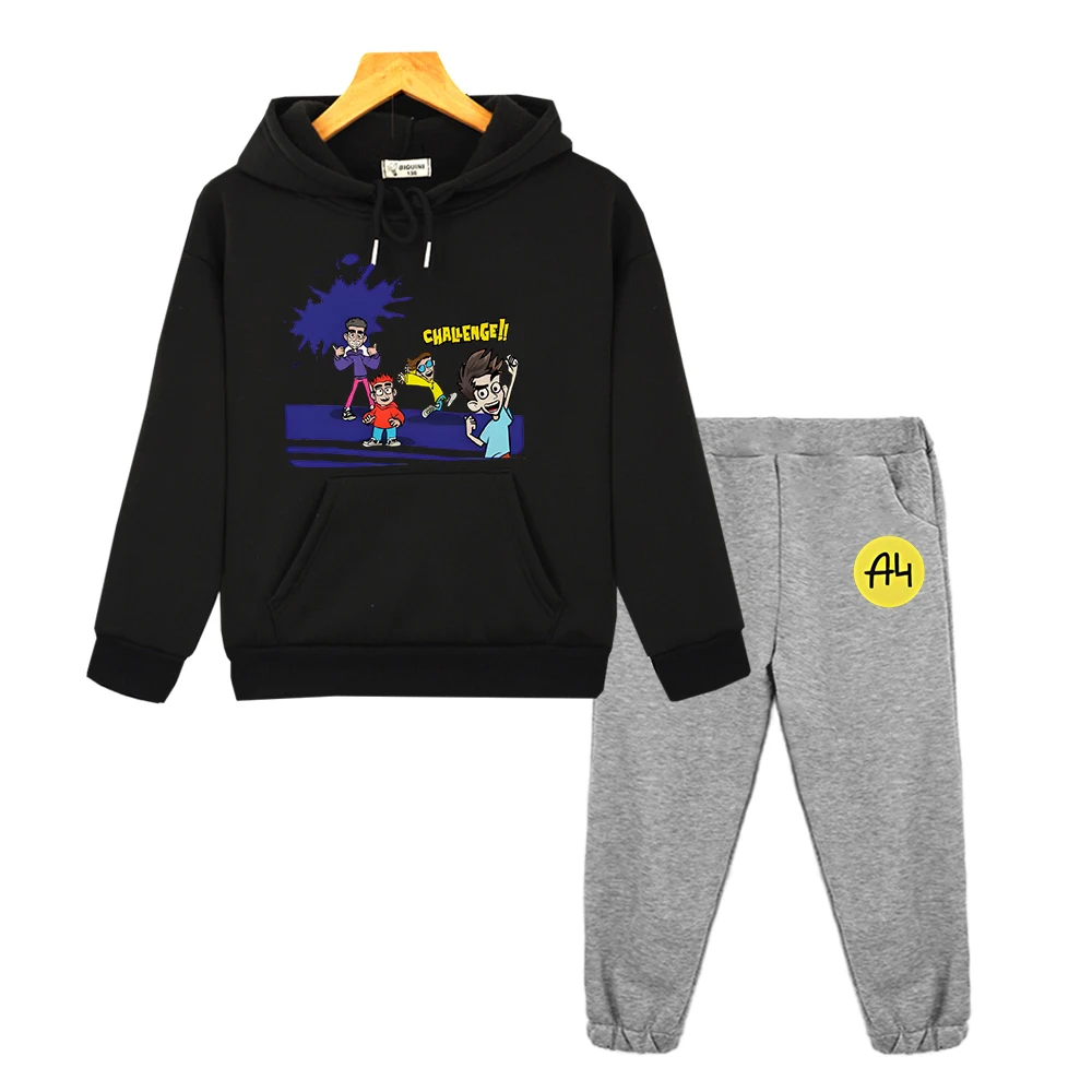 Влад Бумага А4 kids boutique clothes Hooded Sets Autumn sweatshirt Jacket Fleece pullover Merch A4 Anime hoodie for boy and girl