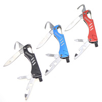 HARNDS Multi-Function Escape Combination Tool with Knife+Bottle Oper+Hexagonal Screwdriver+Glass Breaker+Belt Cutter+Can Opener