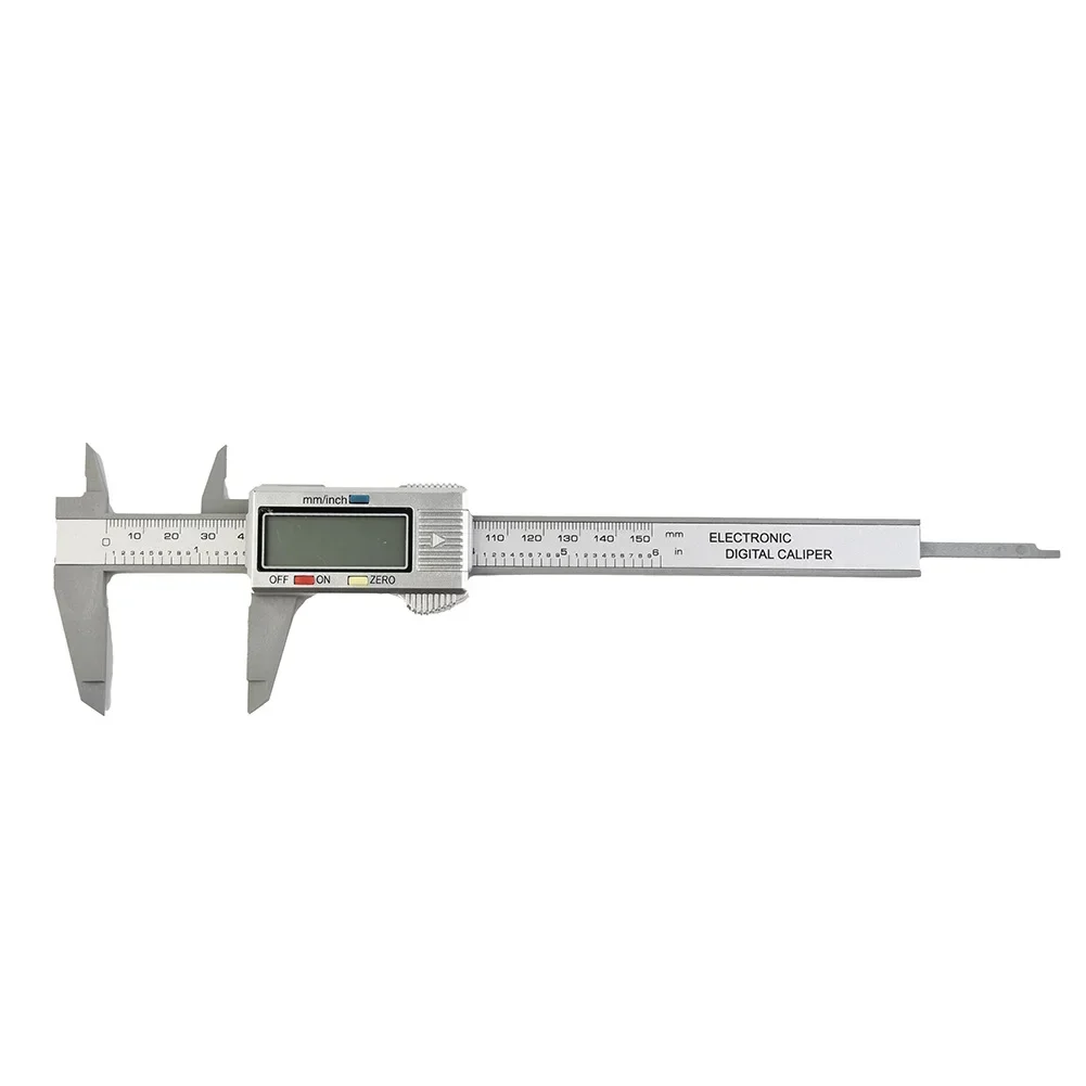 1 * calibrador electrónico de regla, calibre de 0 ~ 150mm/0 ~ 6 pulgadas, micrómetro LCD de plástico ± 0,2mm 0 ~ 150mm/0 ~ 6 pulgadas 0,1mm/0,01 pulgadas