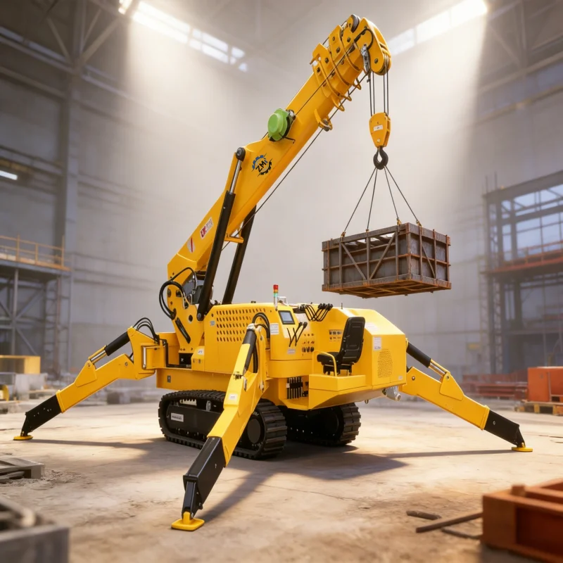 P-1132 Spider Crane 14 Ton Compact Crawler Hydraulic Boom Low Fuel Consumption For Complex Terrain CE